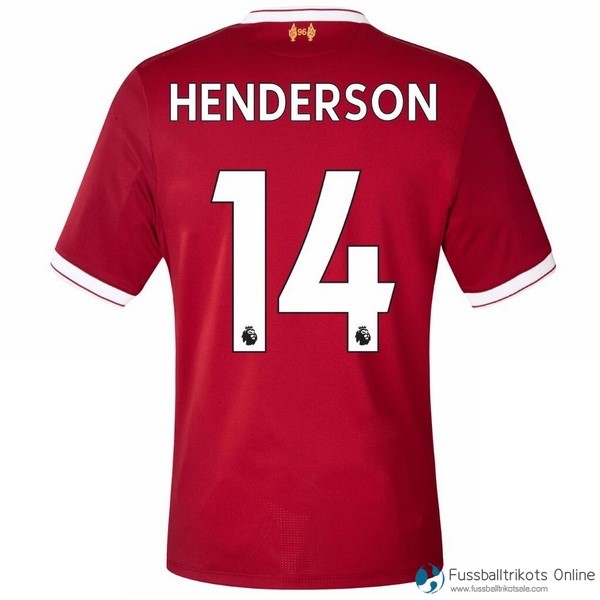 Liverpool Trikot Heim Henderson 2017-18 Fussballtrikots Günstig